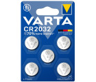 5 piles au Lithium Varta CR2032