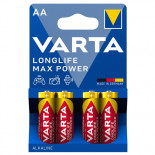 4 piles alcalines Varta R6 Max Power (AA)