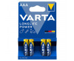 4 piles alcalines Varta R3 (AAA)