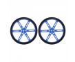 Paire de roues bleues Pololu 80 x 10 mm