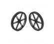 Paire de roues noires 70 x 8 mm 4925