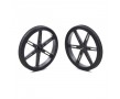 Paire de roues noires Pololu 80 x 10 mm
