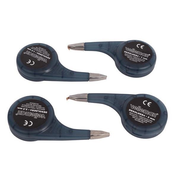 Lot De 4 Tresses à Dessouder En Cuivre | 3m Each | 2mm-3.5mm | Pour Soudure Électronique