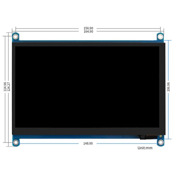 Ecran tactile 7'' IPS - HDMI 14628 | Gotronic