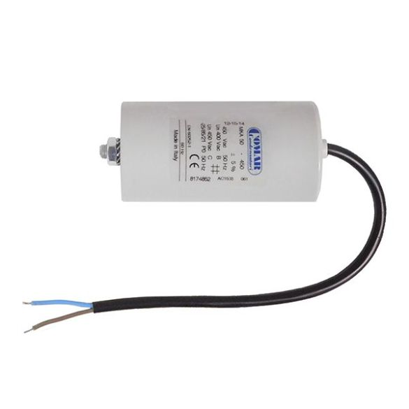 Condensateur Permanent 10µF 450V – Moteur, Démarrage, Avec Fils, 5% Tolérance