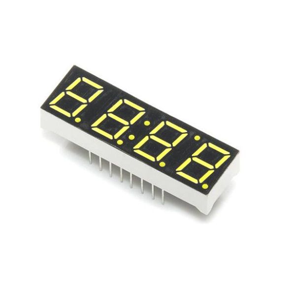 4 Pièces Module Afficheur LED 4 Chiffres 7 Segments TM1637 Jaune - Carte PCB 5V Horloge Numérique Plug & Play Pour Arduino