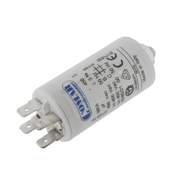 PATIKIL Condensateur de démarrage CBB60 de 5uF, 2 pièces AC 450V 2 fils 50/60Hz Fond cylindrique avec vis M8 x 13mm pour machine à laver, moteur de