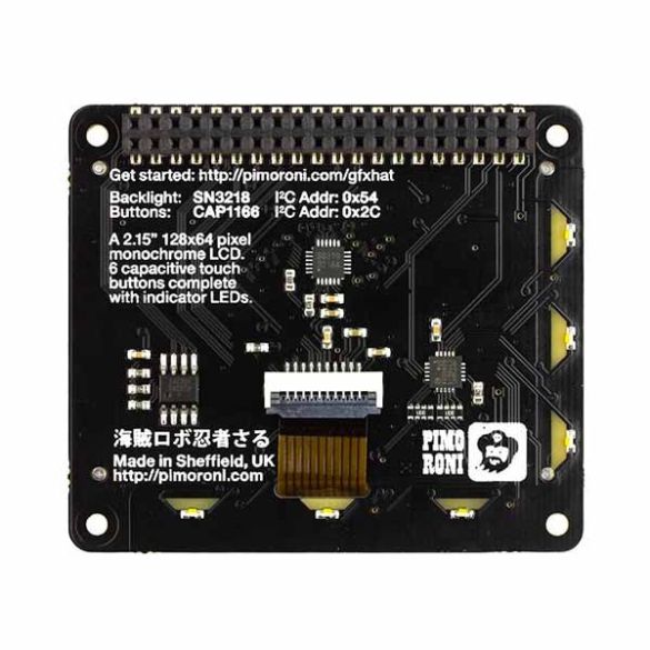 Module LCD 2,15'' GFX HAT PIM400 - Gotronic