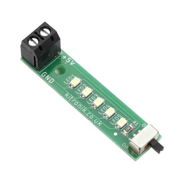 Module stick à 5 LEDs blanches 35172 - Gotronic
