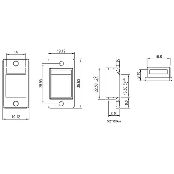 Support Keystone pour RJ45 GOO79883 - Gotronic