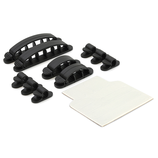 10 clips pour câbles avec adhésif MMP110