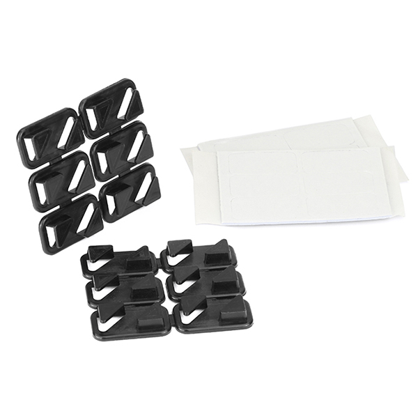 12 clips pour câbles avec adhésif MMP108