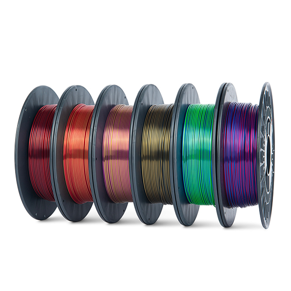 Jeu de 6 bobines de PLA Silk Dual 1,75 mm 300 g 3DP299