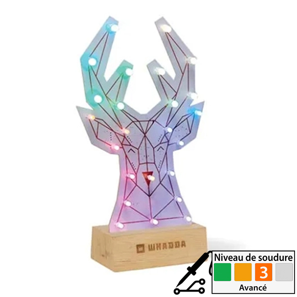 Cerf de Noël à LEDs RGB