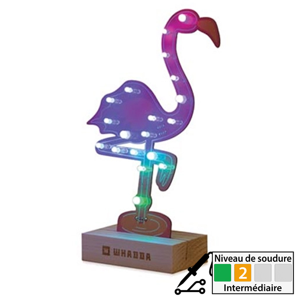 Flamant rose XL à LEDs RGB