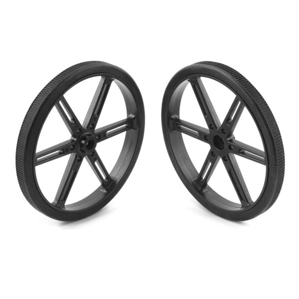 Paire de roues noires 90 x 10 mm 4935