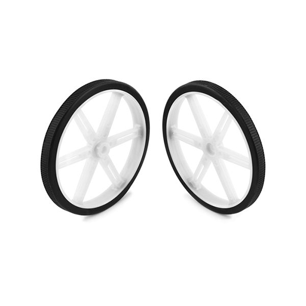 Paire de roues blanches 70 x 8 mm 4929