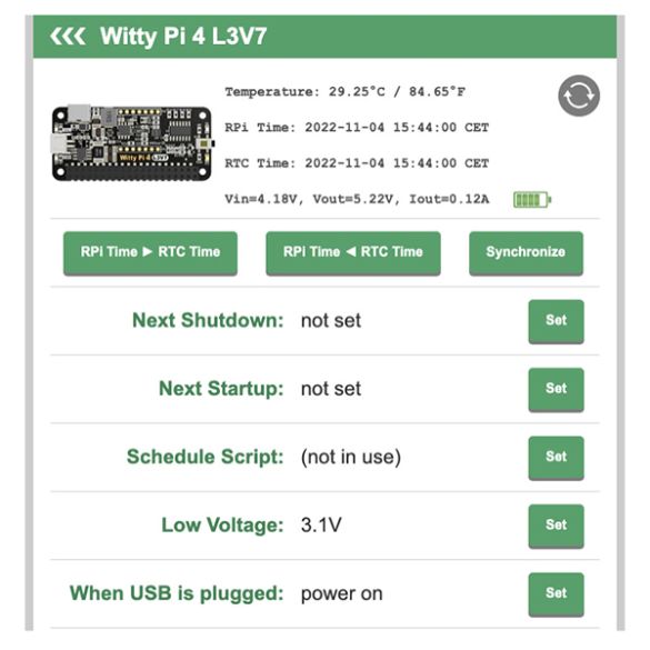 Interface Web locale 