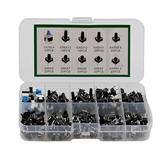 Assortiment de  180 boutons poussoirs 