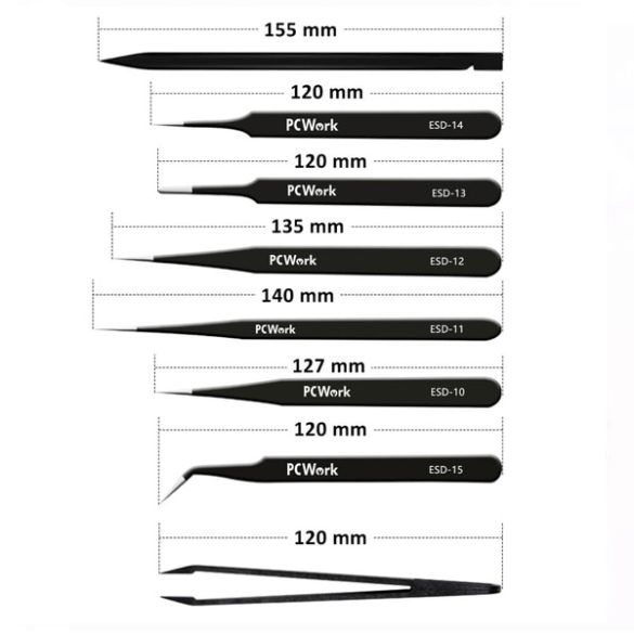  Jeu de 8 pinces de précision PCW08F