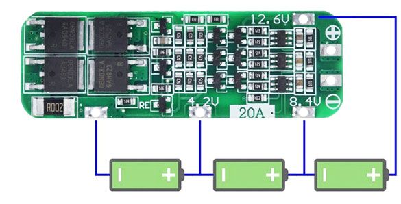 Module de protection pour batterie lithium-ion 3S 