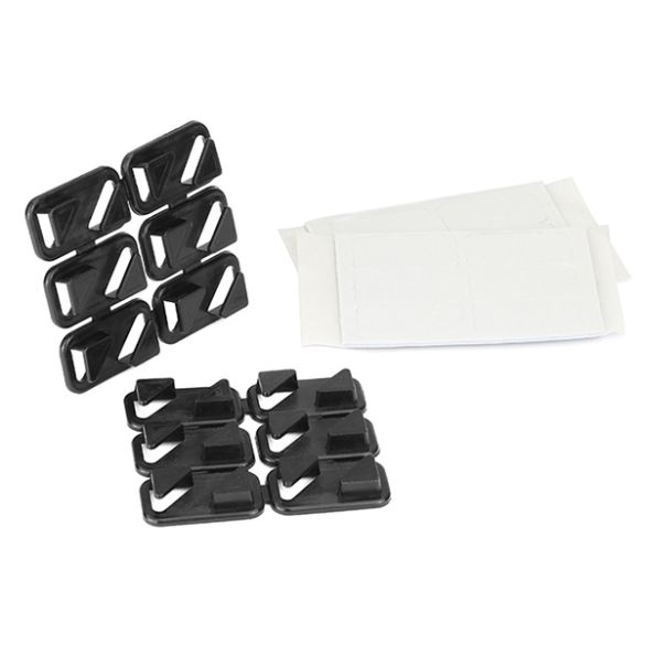  12 clips pour câbles avec adhésif MMP108