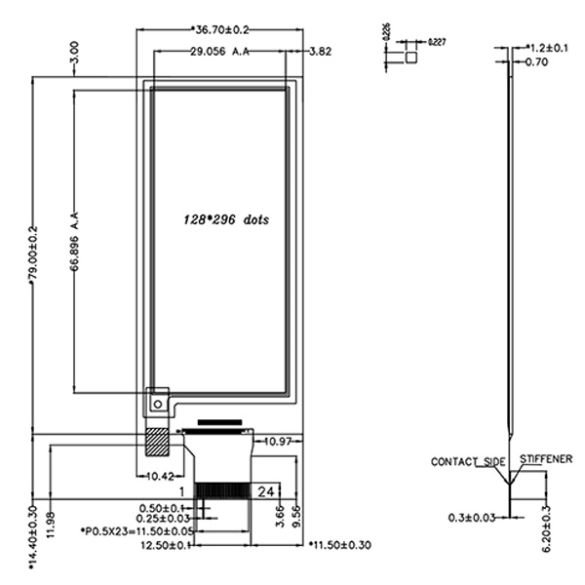  Ecran 4 couleurs ePaper 2,9" 104990855