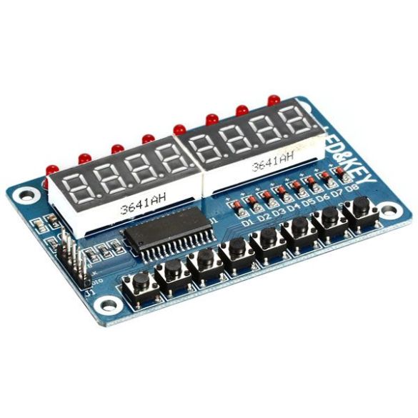  Module avec afficheur 7 segments, LED et boutons