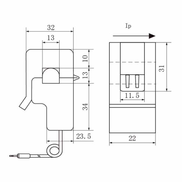  Capteur de courant 100 A SCT013G-D-100