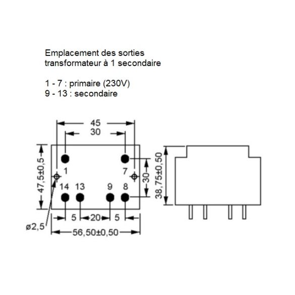  Transfo moulé 44303