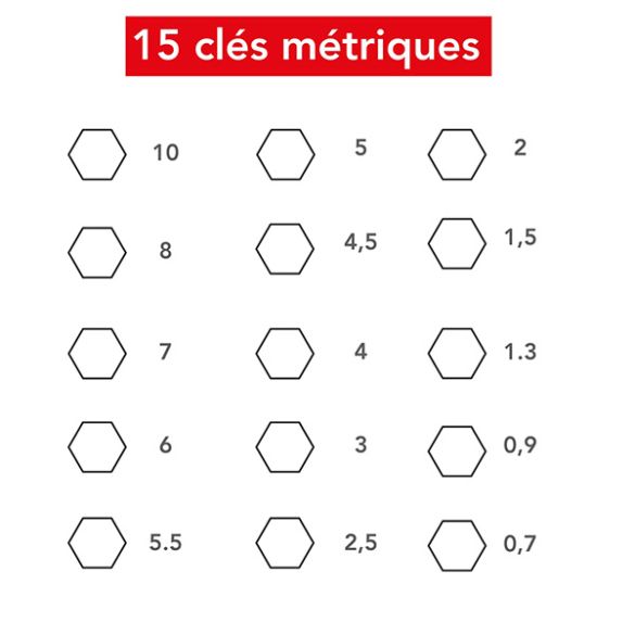  Jeu de 30 clés CA30