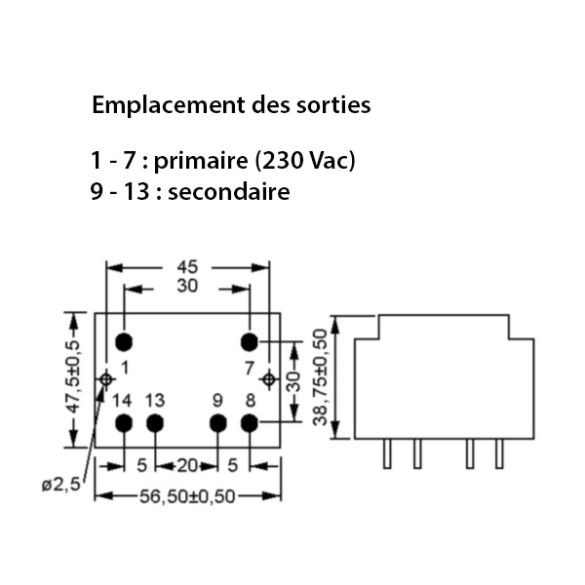  Transfo moulé 44302
