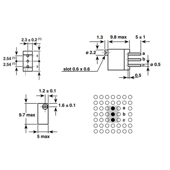  Ajustable T93YA 2,2 kΩ