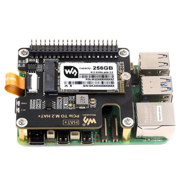 Exemple d'utilisation (Pi et HAT non inclus) 