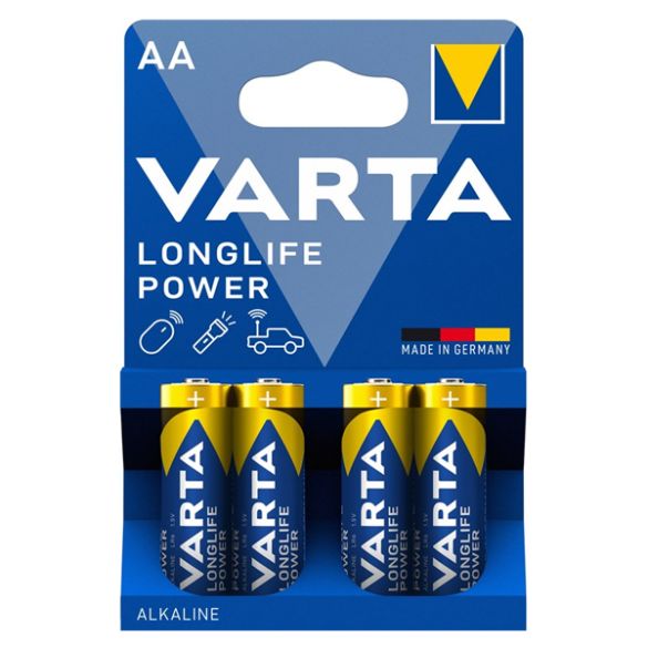  4 piles alcalines Varta R6 (AA)