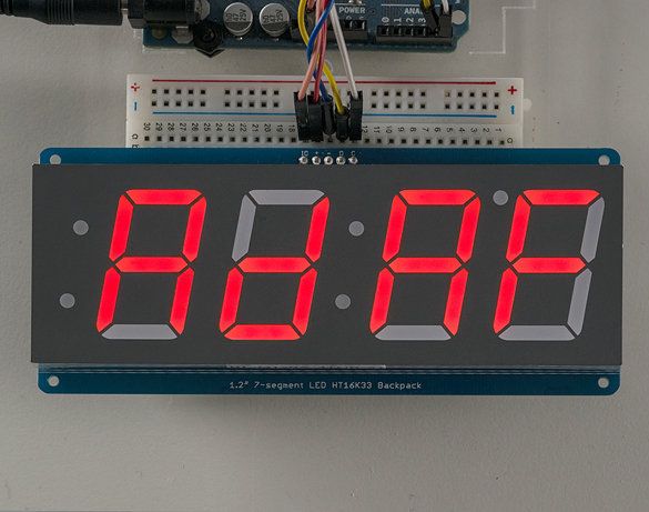  Afficheur I2C 4 digits rouges ADA1270