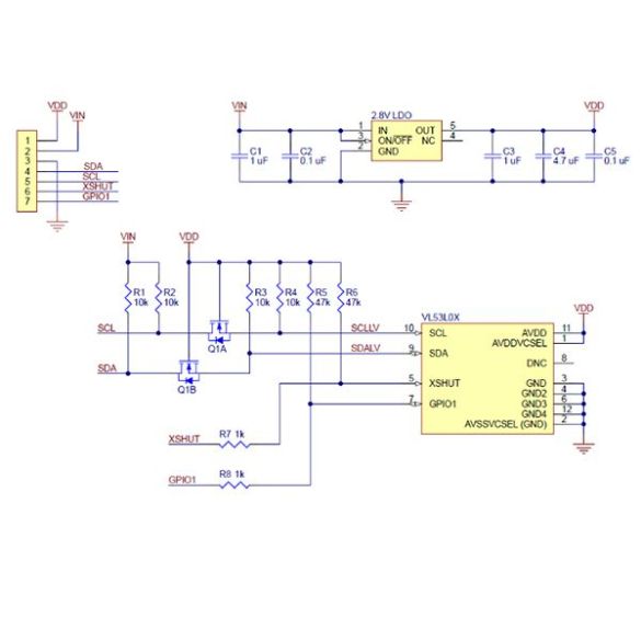  Capteur de distance VL53L0X 2490