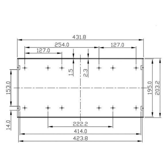  Boitier Rack 19'' 2U en ABS G1708-2U
