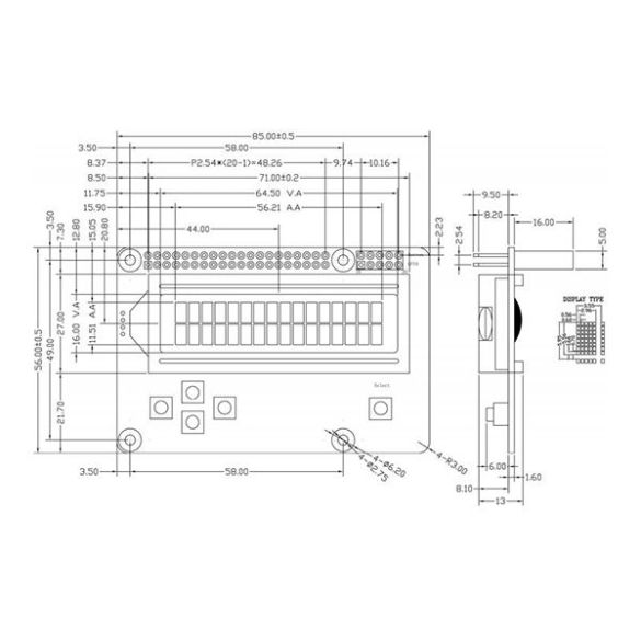  Afficheur LCD I2C 2x16 HAT DFR0514