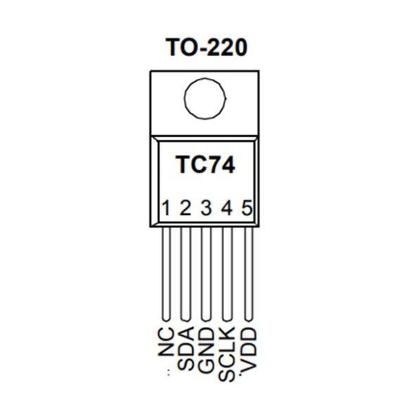  Capteur de température I2C TC74A0 ADA4375