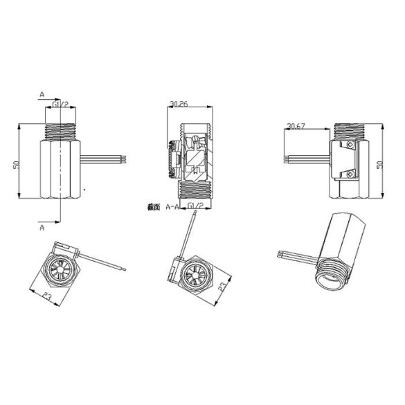  Capteur de débit YF-B2