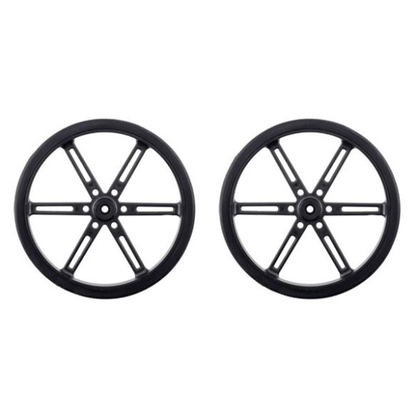  Paire de roues noires 90 x 10 mm 4935