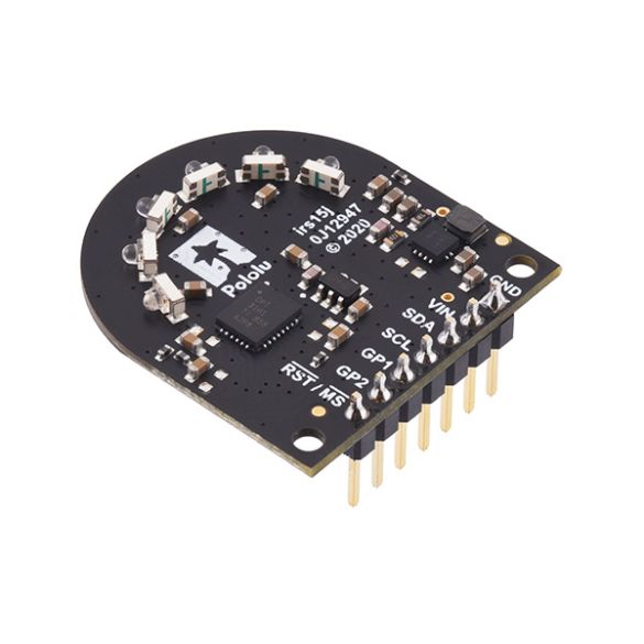 Canaux émetteurs et champ de vision du capteur de distance OPT3101 