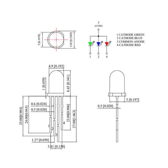  Led RGB 5 mm LL509RGBAC