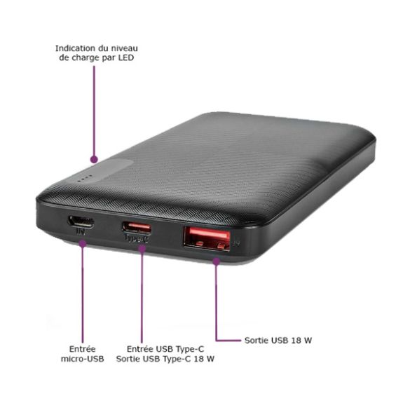  Batterie externe USB UPBK10000BK