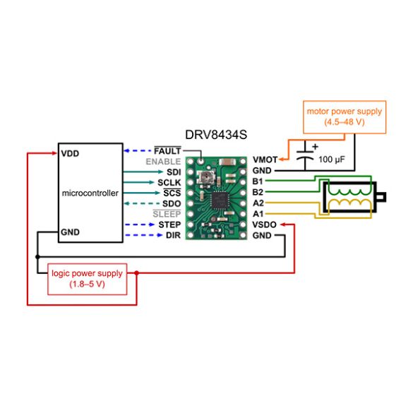  Driver de moteur pas-à-pas DRV8434S 3766