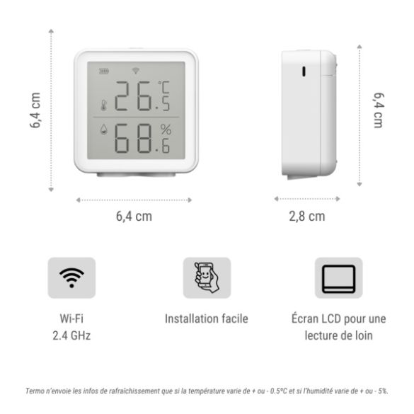  Thermomètre et hygromètre WiFi Termo