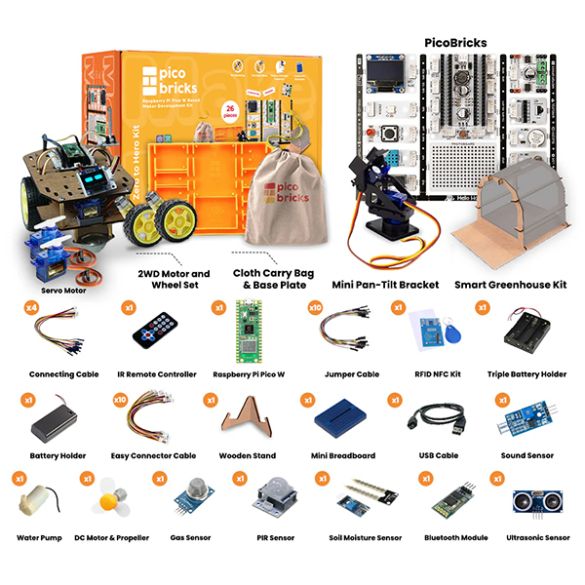  Kit PicoBricks Zero To Hero