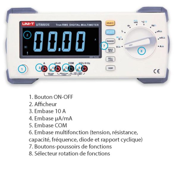  Multimètre de table UT8803E