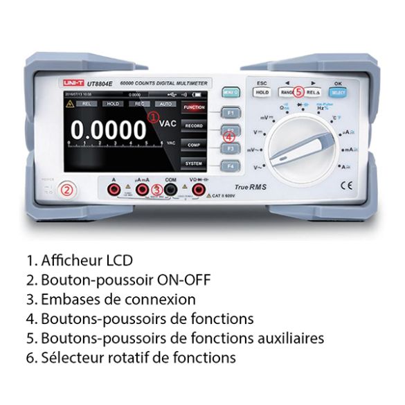  Multimètre de table UT8804E